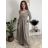 Šaty voľnočasové dlouhý rukáv dámske VIVA (S/M/L ONE SIZE) TALIANSKA MÓDA IMSM2511125/DUR S/M/L béžová