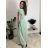 Šaty letné šifónové krátky rukáv dámske AMANDA (S/M/L ONE SIZE) TALIANSKA MóDA IM42600014/DUR Smaragdová S/M/L