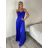 Šaty dlhé elegantné letné na ramienka dámske (XS/S/M ONE SIZE) TALIANSKA MÓDA IMM25M40243/DUR  zelená lipová S/M