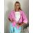 Bunda lehká oversize dlhý rukáv dámska (S/M/L ONE SIZE) TALIANSKA MÓDA IMWBHP260001/DUR S/M/L růžová lososová