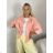 Bunda lehká oversize dlhý rukáv dámska (S/M/L ONE SIZE) TALIANSKA MÓDA IMWBHP260001/DUR S/M/L růžová lososová
