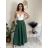 Sukňa dlhá dámska (S/M ONE SIZE) TALIANSKA MÓDA IMD23202/DU -   zelená khaki -   S/M/L