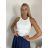 Body elegantné bez rukávov dámske JOEI  (XS/S/M ONE SIZE) TALIANSKA MÓDA IMM25M32314/DU XS/S/M biela
