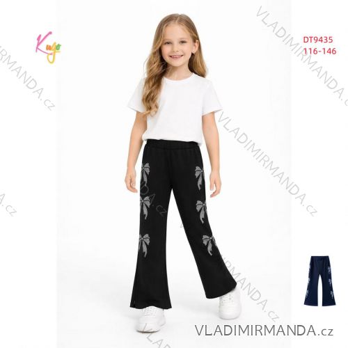 Tepláky dlhé detské až dorast dievčenské (116-146) KUGO DT9435