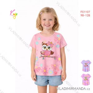 Tričko krátky rukáv detské dievčenské (98-128) KUGO FC1107