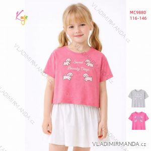 Tričko krátky rukáv detské až dorast dievčenské (116-146) KUGO MC9880