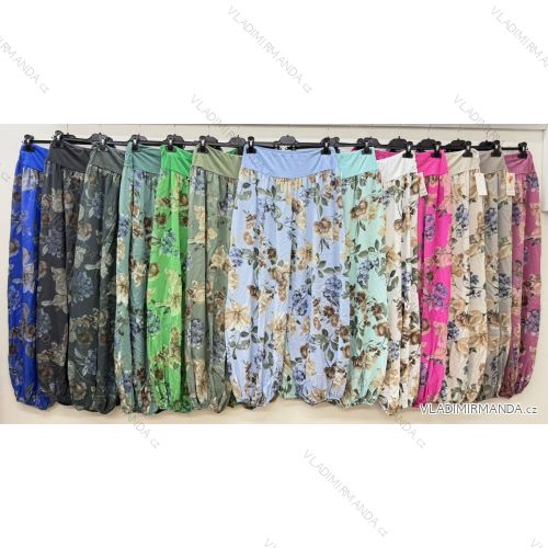 Nohavice háremky aladinky letné dlhé dámske nadrozmer (40/42/44 ONE SIZE) TALIANSKA MÓDA IM426142