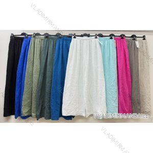 Nohavice mušelínové letné oversize dámske nadrozmer (40/42/44 ONE SIZE) TALIANSKA MÓDA IM426150
