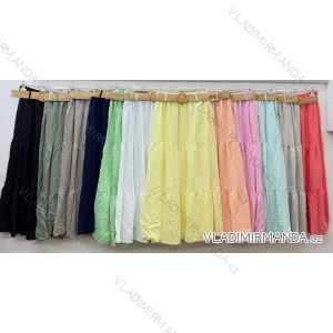 Sukňa dlhá s opaskom dámska nadrozmer (40/42/44 ONE SIZE) TALIANSKA MÓDA IM426152