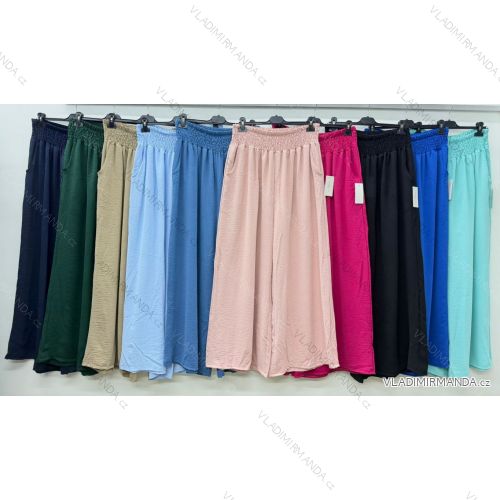 Nohavice dlhé letné dámske nadrozmer (42/44/46 ONE SIZE) TALIANSKA MÓDA IM426153