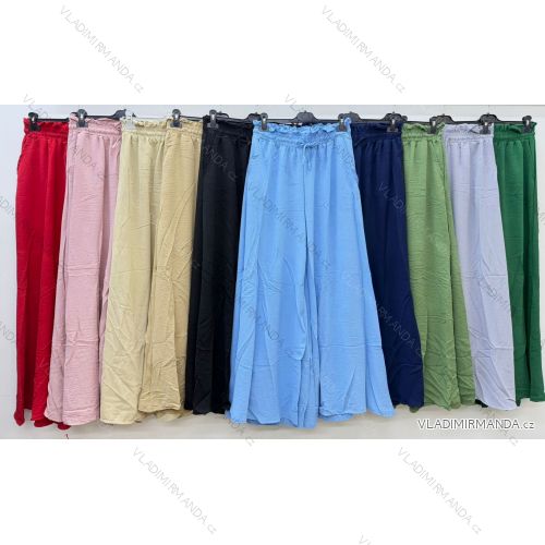 Nohavice dlhé letné dámske nadrozmer (40/42/44 ONE SIZE) TALIANSKA MÓDA IM426154