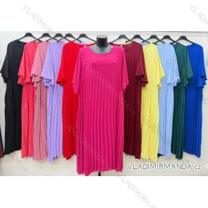 Šaty krátky rukáv dámske nadrozmer (52/54/56 ONE SIZE) TALIANSKA MóDA IM426156