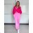 Tepláky/Kalhoty elegantné oversize dlhé dámske (S/M/L ONE SIZE) TALIANSKA MÓDA IMD26003/DUR vínová S/M/L