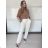 Tepláky/Kalhoty elegantné oversize dlhé dámske (S/M/L ONE SIZE) TALIANSKA MÓDA IMD26003/DUR vínová S/M/L