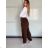 Tepláky/Kalhoty elegantné oversize dlhé dámske (S/M/L ONE SIZE) TALIANSKA MÓDA IMD26003/DUR vínová S/M/L
