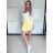 Sukňa krátka skladaná dámska  LUCY (S/M/L ONE SIZE) TALIANSKA MÓDA IMD26015/DUR S/M/L žlutá