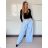 Nohavice elegantní dlhé s páskem dámske SANDRA (S/M/L ONE SIZE) TALIANSKA MÓDA IMPVN262471