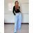 Nohavice elegantní dlhé s páskem dámske SANDRA (S/M/L ONE SIZE) TALIANSKA MÓDA IMPVN262471