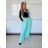Nohavice elegantní dlhé s páskem dámske SANDRA (S/M/L ONE SIZE) TALIANSKA MÓDA IMPVN262471