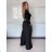Nohavice elegantní dlhé s páskem dámske SANDRA (S/M/L ONE SIZE) TALIANSKA MÓDA IMPVN262471/DU S/M/L tyrkysová