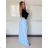 Nohavice elegantní dlhé s páskem dámske SANDRA (S/M/L ONE SIZE) TALIANSKA MÓDA IMPVN262471/DU S/M/L tyrkysová