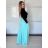 Nohavice elegantní dlhé s páskem dámske SANDRA (S/M/L ONE SIZE) TALIANSKA MÓDA IMPVN262471/DU S/M/L tyrkysová