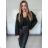 Bunda slabá oversize dlhý rukáv dámska GINA (S/M/L ONE SIZE) TALIANSKA MÓDA IMPLP2510338013/DUR S/M/L čierna