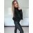 Bunda slabá oversize dlhý rukáv dámska GINA (S/M/L ONE SIZE) TALIANSKA MÓDA IMPLP2510338013/DUR S/M/L čierna
