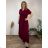 Šaty dlhé elegantný letný krátky rukáv dámske nadrozmer ASTRA (42/44/46 ONE SIZE) TALIANSKA MÓDA IM425422