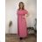 Šaty dlhé elegantný letný krátky rukáv dámske nadrozmer ASTRA (42/44/46 ONE SIZE) TALIANSKA MÓDA IM425422