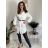 Šaty košeľové zúžené elegantné dámske dlhé (S / M one size) TALIANSKA MÓDA IMT21009 biela S / M