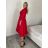Šaty dlhé košilové 3/4 dlhý rukáv dámske KONSTANCE (S/M/L ONE SIZE) TALIANSKA MÓDA IM5260001/DUR sv. zelená S/M/L