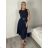 Šaty dlhé elegantné bez rukávov dámske (S/M ONE SIZE) TALIANSKA MÓDA IMPDY25MDUE24796/DUR tm. modrá S/M/L