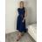 Šaty dlhé elegantné bez rukávov dámske (S/M ONE SIZE) TALIANSKA MÓDA IMPDY25MDUE24796/DUR tm. modrá S/M/L