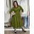 Šaty dlhé košilové 3/4 dlouhý rukáv dámske KONSTANCE  (S/M/L ONE SIZE) TALIANSKA MÓDA IMPDY264885/DUR S/M/L biela