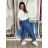 Volnočasové kalhoty s páskem dlhé dámske KARLA (S/M/L ONE SIZE) TALIANSKA MÓDA IMWB26001