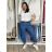 Volnočasové kalhoty s páskem dlhé dámske KARLA (S/M/L ONE SIZE) TALIANSKA MÓDA IMWB26001/DU S/M/L svetlo modrá