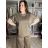 Súprava tunika oversize krátký rukáv a Kalhoty dámske LOTA (S/M/L/XL ONE SIZE) TALIANSKA MÓDA IMD2612131/DU  čierna