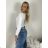 Tričko dlhý rukáv dámske TONYA (S/M ONE SIZE) TALIANSKA MÓDA IMPDY25HH9604/LS16578/DU S / M béžová