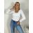 Tričko dlhý rukáv dámske TONYA (S/M ONE SIZE) TALIANSKA MÓDA IMPDY25HH9604/LS16578/DU S / M béžová