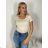 Tričko krátky rukáv dámske (S/M ONE SIZE) TALIANSKA MÓDA IMPDY23LS17135/OX9603