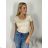 Tričko krátky rukáv dámske (S/M ONE SIZE) TALIANSKA MÓDA IMPDY23LS17135/OX9603