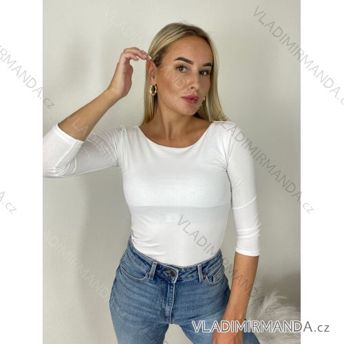 Tričko 3/4 dlhý rukáv dámske (S/M ONE SIZE) TALIANSKA MÓDA IMPDY25HH2321/LS16577/DU S / M biela