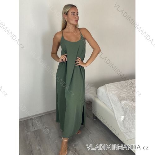Šaty dlhé letné na ramienka dámske (S/M ONE SIZE) TALIANSKA MÓDA IMD23472