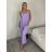 Šaty dlhé letné na ramienka dámske Rebeca (S/M ONE SIZE) TALIANSKA MÓDA IMD23472/DUR žlutá S/M