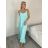 Šaty dlhé letné na ramienka dámske Rebeca (S/M ONE SIZE) TALIANSKA MÓDA IMD23472/DUR žlutá S/M