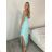 Šaty dlhé letné na ramienka dámske Rebeca (S/M ONE SIZE) TALIANSKA MÓDA IMD23472/DUR žlutá S/M