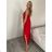 Šaty dlhé letné na ramienka dámske Rebeca (S/M ONE SIZE) TALIANSKA MÓDA IMD23472/DUR žlutá S/M