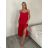 Šaty dlhé letné na ramienka dámske Rebeca (S/M ONE SIZE) TALIANSKA MÓDA IMD23472/DUR žlutá S/M