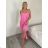 Šaty dlhé letné na ramienka dámske Rebeca (S/M ONE SIZE) TALIANSKA MÓDA IMD23472/DUR žlutá S/M